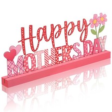 13.78 Inch Metal Happy Mothers Day Sign Mother's Day Table Decorations Holiday T