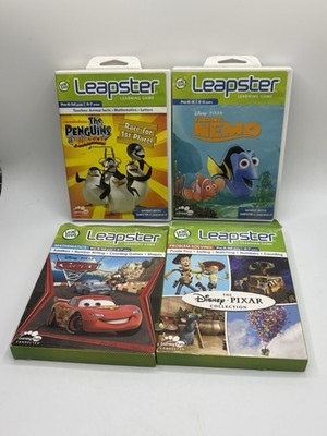 Leap Frog Leapster Learning Games Cartridges Lot of 4 Disney/pixar/dreamworls