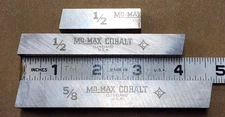 Vintage Mo-Max Cobalt Lathe Tool Bit, New Old Stock 5/8" and 1/2"