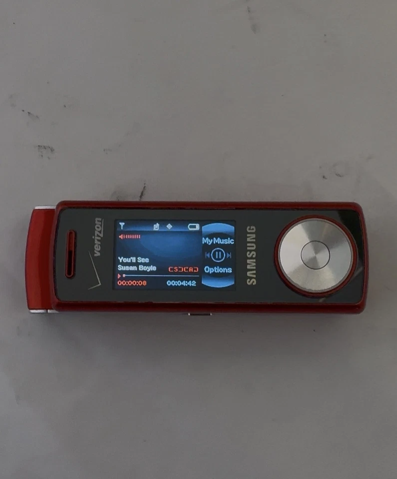 Samsung Juke SCH-U470 - Rojo (Verizon) Raro MP3 Teléfono Giratorio con 60+ Canciones  Foto 3 de 4