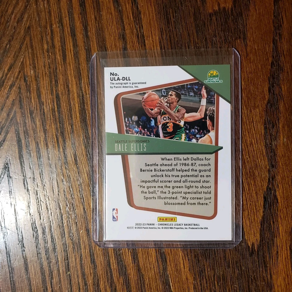 DALE ELLIS AUTO 2022-23 CHRONICLES LEGACY UNDER THE LIGHTS SONICS AUTOGRAPH - Image 2 of 2