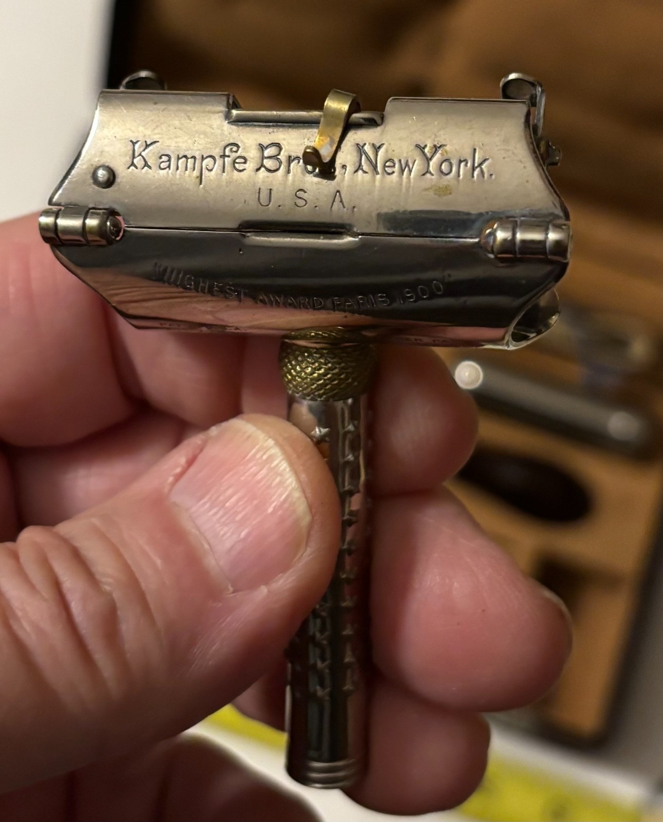 Safety Razor 1901 ANTIQUE 1901 10 PC KAMPFE BROTHERS BOXED STAR SAFETY RAZOR OUTFIT W ...