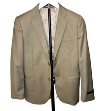 Kids World Of USA Boys Formal Suit Blazer Size 12 In Beige Notched Lapel