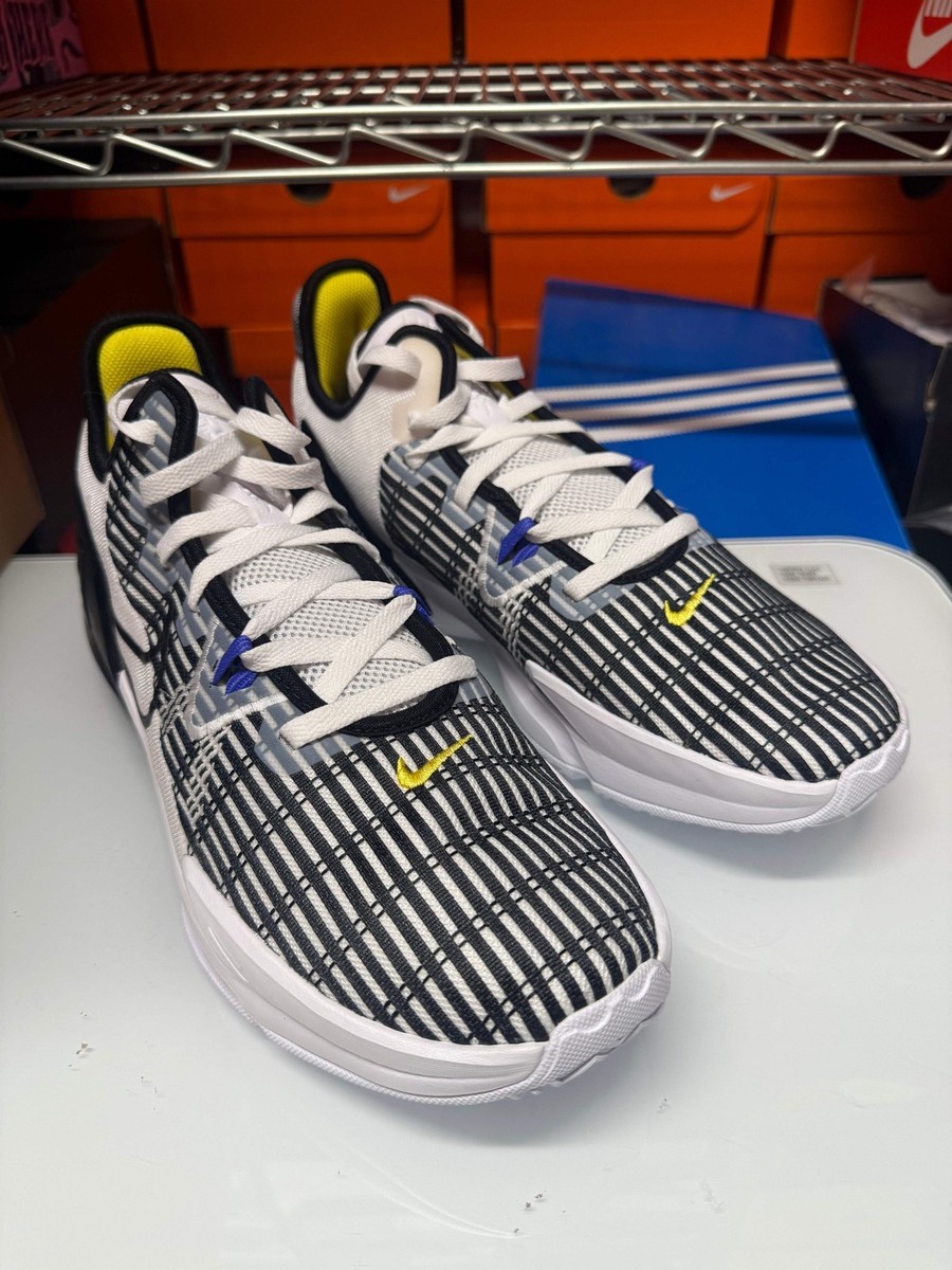 Nike Men's Lebron Witness 6 VI Shoes White Black Violet CZ4052-100