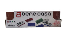 Bene Casa 55-Tile Double 9 Professional Dominoes In Wood Box, Brass Spinners