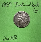 1889 Indian Head Cent / Penny 1c Good