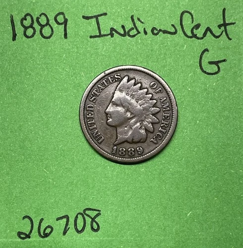 1889 Indian Head Cent / Penny 1c Good