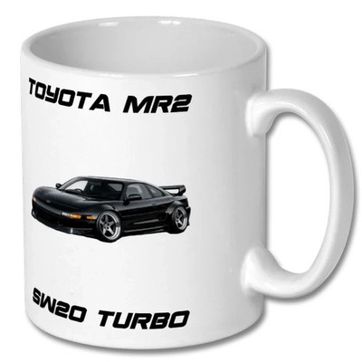 Toyota MR2 Turbo Kaffee- oder Teebecher MK2 schwarz breiter Bogen JDM 1990er SW20 Midship