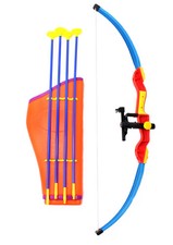Kings Sport 32" Toy Archery Bow And Arrow Set For Kids - Four Suction Cup Arrows