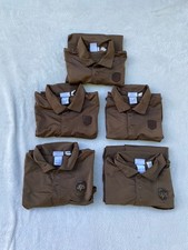 Lot of 5 UPS Uniform Polo Shirt Mens XL Brown Short Sleeve Work Logo
