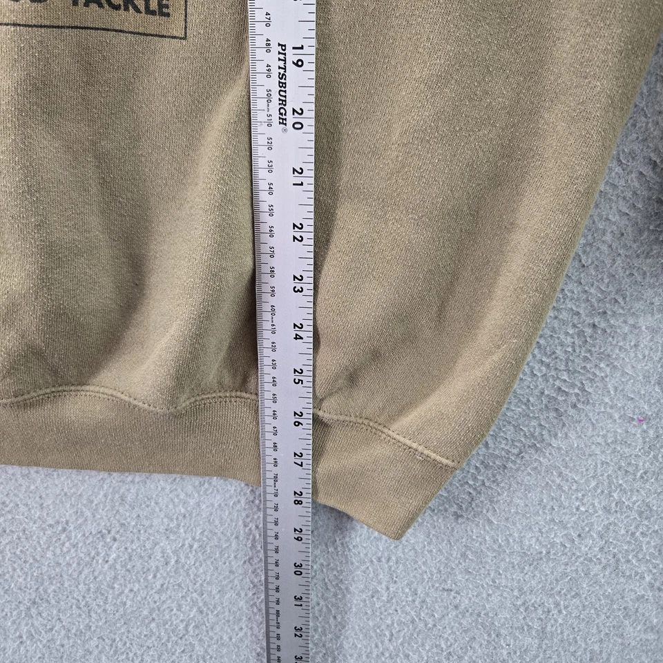 VINTAGE Van Heusen Men Sweatshirt XL Brown USA 90s Fleece Fish Newspaper - Image 4 of 4