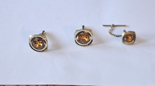Vintage SWANK Cuff Links  Tie Tac Set