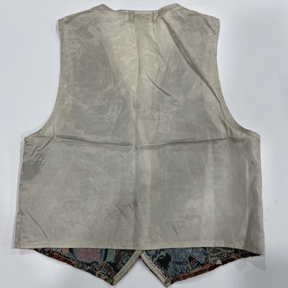 Chaleco tapiz vintage informal Corner & Co. para mujer talla pequeña Foto 4 de 4