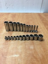 Snap-on 222SFFSM 3/8 drive SAE 22pc Socket Set 1/4-7/8 Deep & Shallow READ