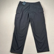 Propper Pants Mens Large Regular BDU Trouser Tactical Rip Stop Button Black