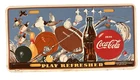 Vintage Coca Cola Metal Sports Booster License Plate 1994 Coca-Cola Collectible