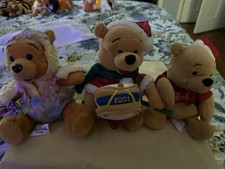Walt Disney Winnie The Pooh Bear Plush Lot of 3 Disney Beanies VTG order 4 