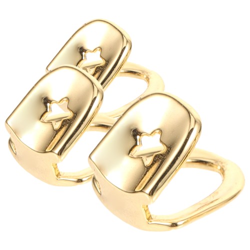 3 Pcs Golden Teeth Cap Tooth Caps Grills for Your Cosplay Jewelry - Picture 12 of 12