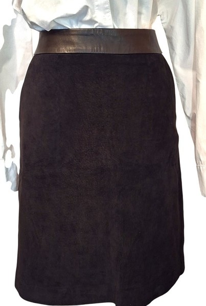 Women Hallhuber Skirt Black Suede 40