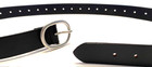 New! Lucky Brand Women's Sz. M/L Black Goth/Punk Hole Punch Leather Belt — photo 6