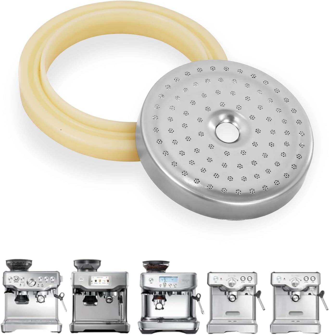 Precision Shower Screen with 54Mm Food Grade Silicone Gasket, Espresso Machine R