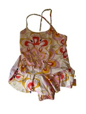 Vilebrequin Girls One-Piece Skirted Swimsuit Floral Print Size 8 / 128 cm