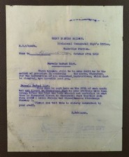 1919 Great Eastern Railway Cambridge Div. Gewerbe Supt. Memo an Hunstanton