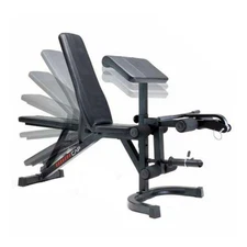 Adjustable Utility Weight Bench Deluxe w/ Preacher Curl Leg Press Attachment