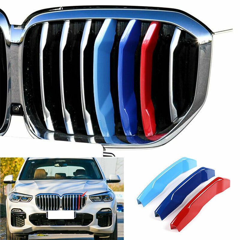 Front Grille Grill Cover Strips Clips Trim For BMW X5 G05 Accessories 2019-2022