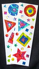 Mrs Grossman Vintage Two 2x6 inch Sticker Sheets 'Sparkle Shapes'