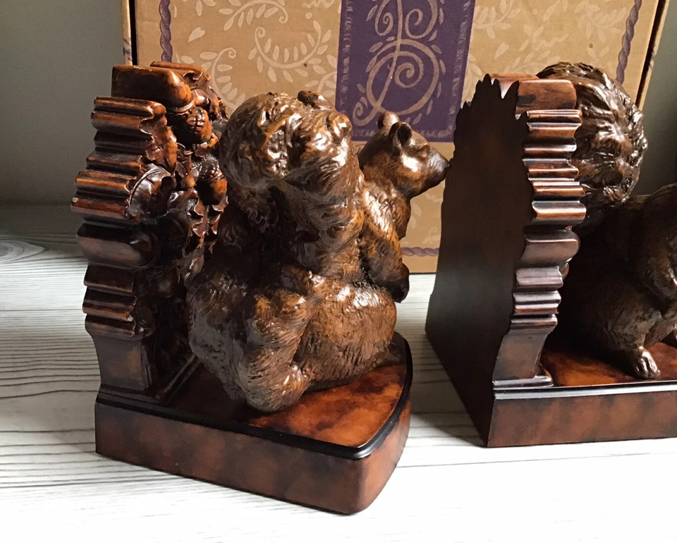 EuroLux Home Traditional BOOKEND RUSTIC SQUIRREL LARGE BROWN RESIN HAND-CAST USA - Image 4 of 4
