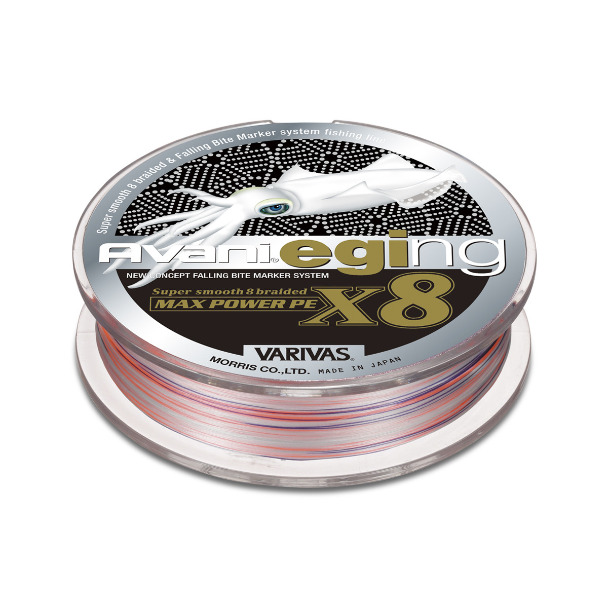 * VARIVAS Avani Eging Max power PE X8 150m 8Braid Line #White base marking