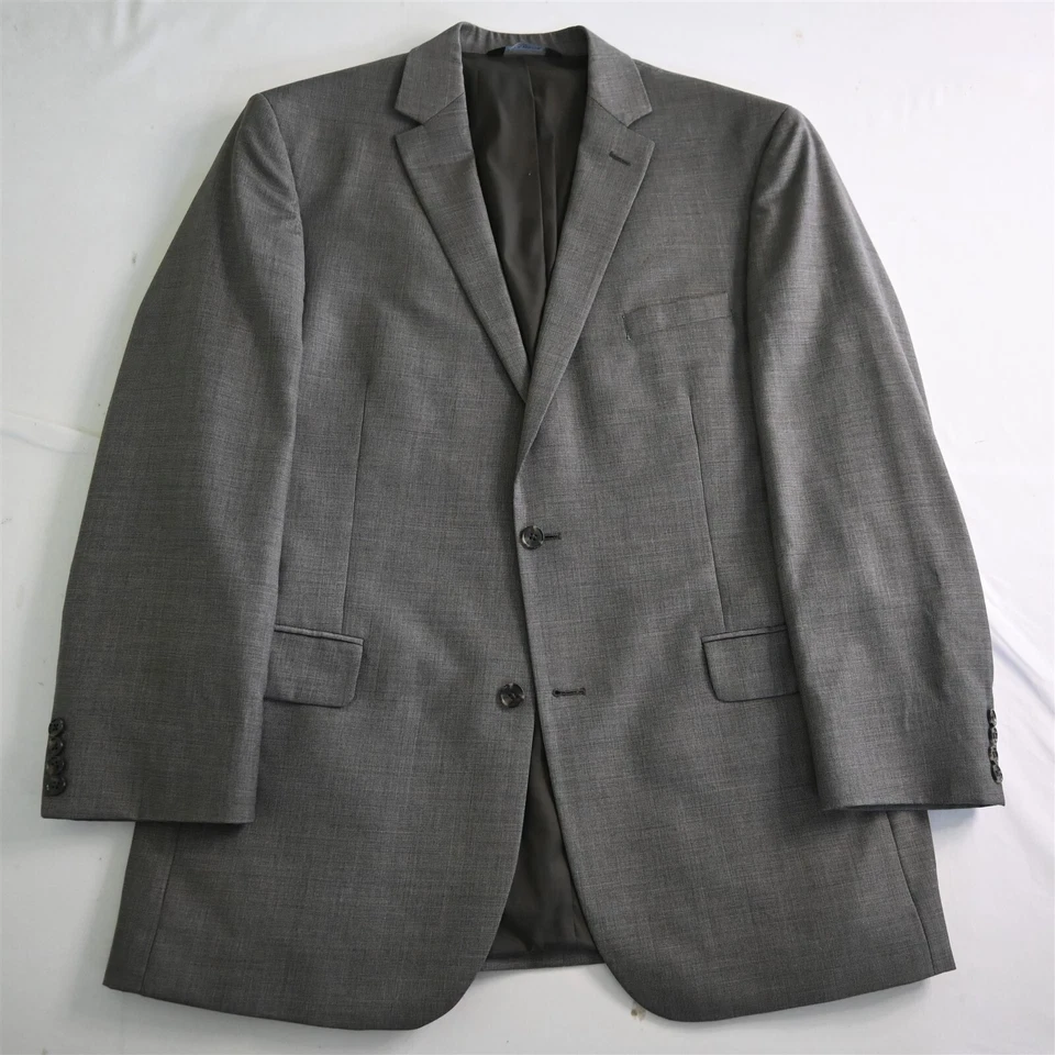 Jos A Bank 46L X-Long 40x30 Brown Traveler 100% Wool Mens Jacket Pants Suit - Image 2 of 4