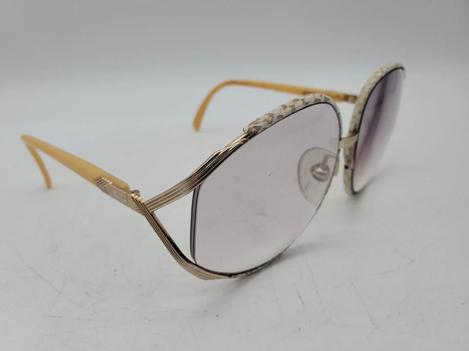 复古 Christian Dior 太阳镜 2250 超大金色蛇皮包,奥地利 — 第 2/4 张图片