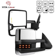 Power Heated Tow Mirrors for 2003 - 2006 Silverado Sierra 1500 2500HD LED Signal