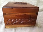 VINTAGE HAND CEDAR CIGAR STORE BOX WITH NATIVE AMERICAN CHIEF HEAD CARVING — photo 5