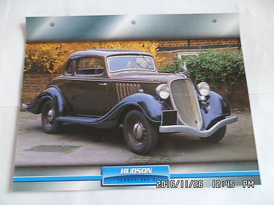 STECKERKARTE AUSSERGEWÖHNLICHE AUTOS HUDSON TERRAPLANE 8