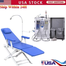 Portable Dental Delivery Unit Suction System Air Compressor 4Hole /Folding Chair