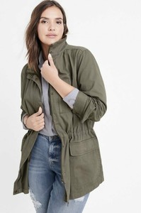 plus size green utility jacket