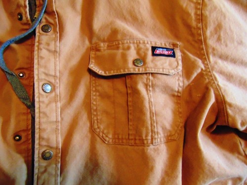 Dickies Mens Quilt Lined Hooded Work Coat Canvas Jacket Size 2XL - Picture 7 of 12