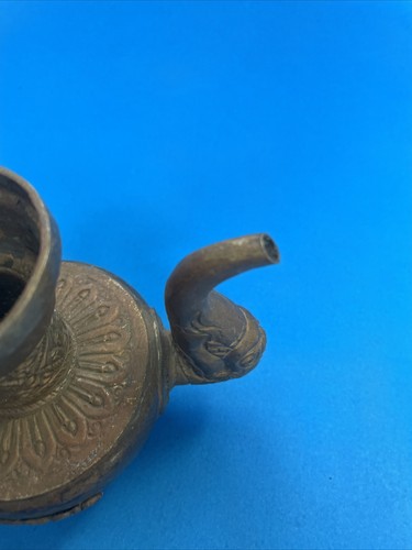 Tibetan Very Ornate Tea Pot Brass Copper Detailed - Picture 6 of 7