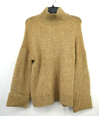 Topshop Women Supersoft Wide Sleeve Turtleneck Sweater Long Sleeve