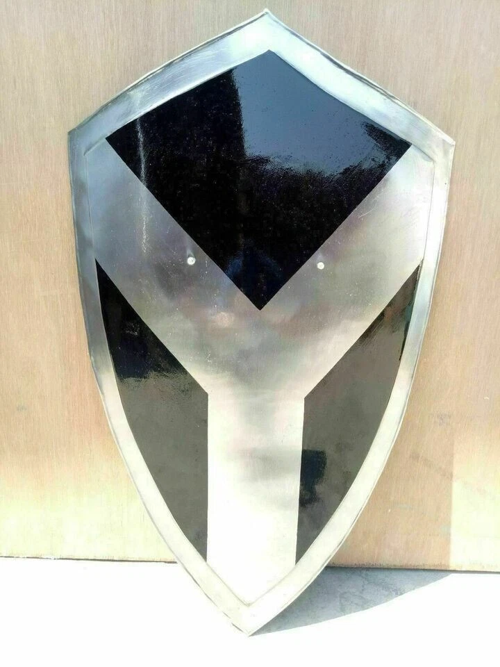 Средневековый стальной рыцарский щит ручной работы 18GA боевой доспех щит тамплиеров - Изображение 3 из 4