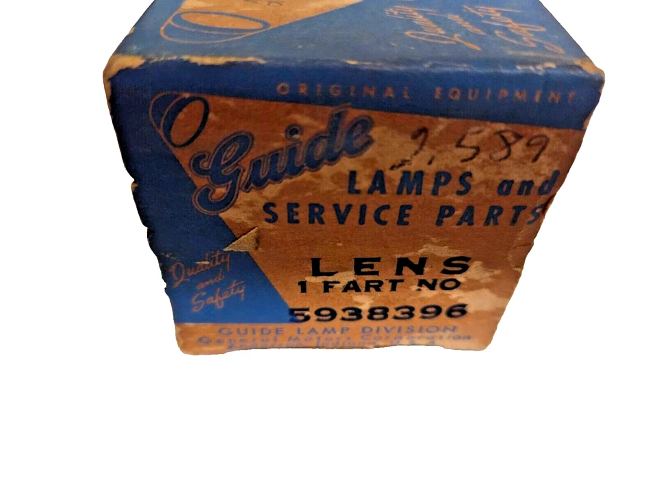 1949 Buick Super Roadmaster NOS Front Fender Parking Light Lens GM 5938396 PAIR - Image 4 of 4