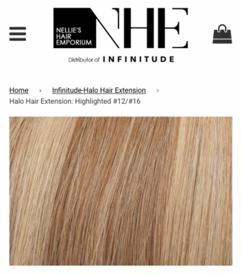 infinitude halo hair extensions 18  100g highlights #12 #16