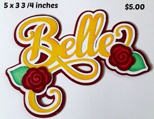 BELLE DISNEY TITLE scrapbook paper piecing premade 3D die cut by Rhonda