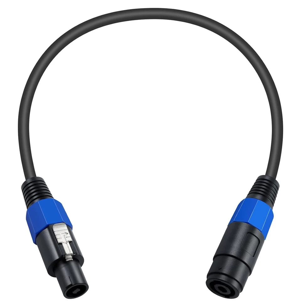 Cable de altavoz Speakon macho a hembra calibre 18 AWG cable DJ/audio profesional bloqueo giratorio Foto 4 de 4