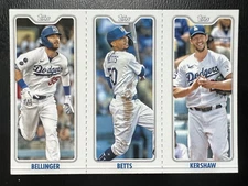 2022 Topps Opening Day # TPC-3A  TPC-3B TPC-3C  BETTS  Los Angeles Dodgers