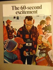 1969 Polaroid Color Pack Camera 60-second excitement vintage print ad