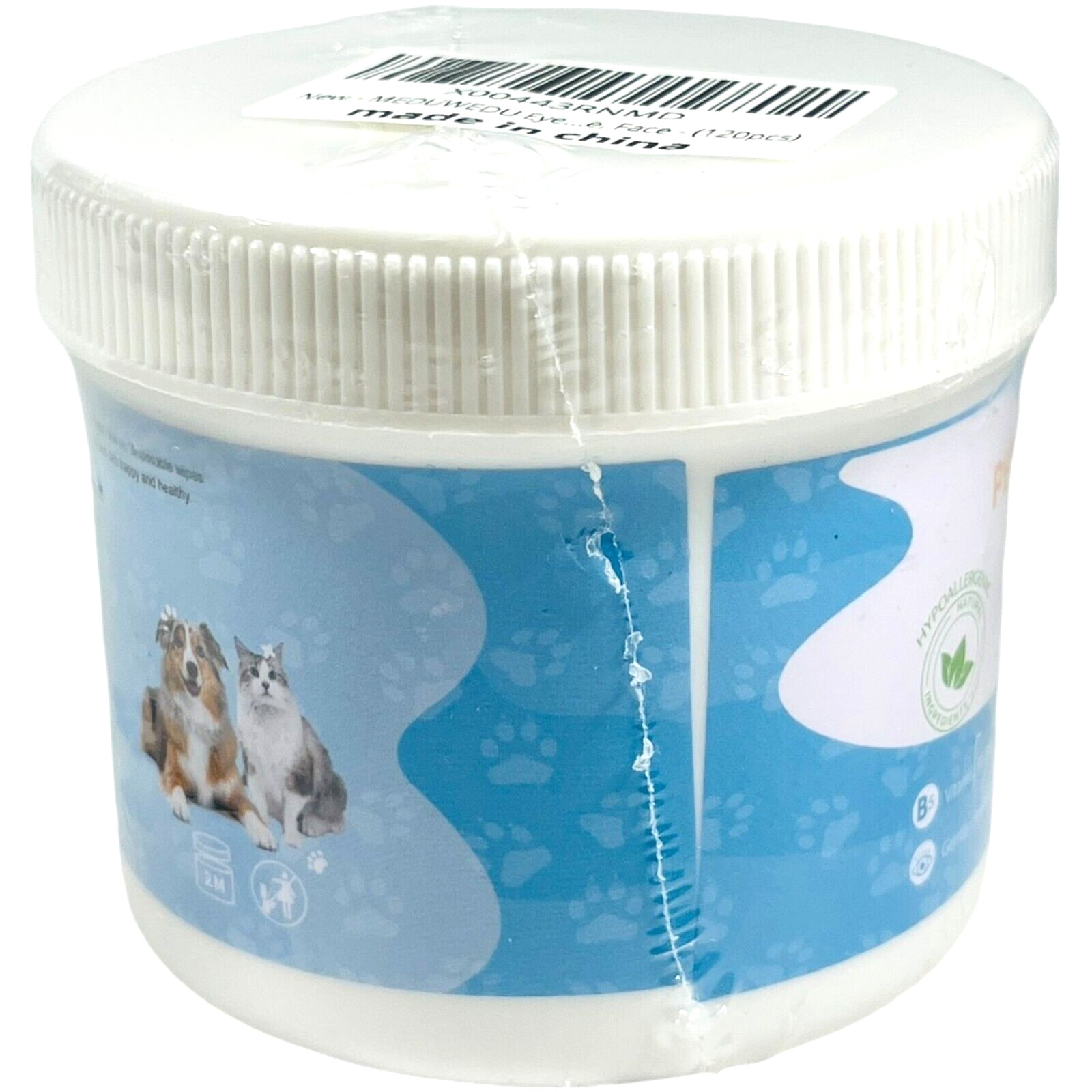 Meduwedu Pet Eyes Wipes for Dogs & Cats 120 Wipes - EX 05/26